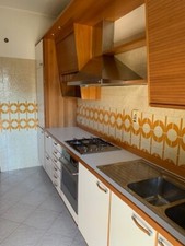 CUCINA ARC LINEA 6 METRI E MEZZO, OTTIME CONDIZIONI LACCATA BIANCA / NOCE CHIARO