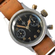 TUTIMA - GLASHÜTTE Urofa 59 - 1МЧЗ Cronografo militare sovietico flyback anni '45