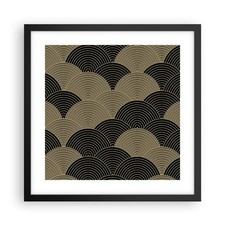 Poster 40x40cm Nero e oro