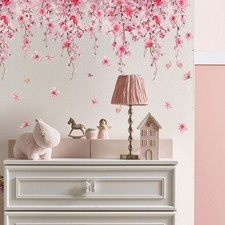 Adesivi Murali Rosa Fiore Vite Autoadesivi Floreali Wall Art Sticker