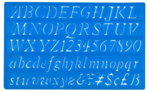 Stencil per lettere corsivo - stencil,