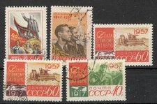 RUSSIA - 5 FRANCOBOLLI USATI -