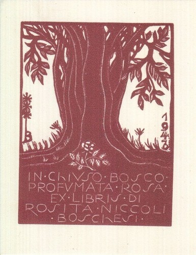 Exlibris bookplate holzschnitt - exlibris,