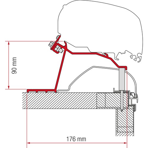 Kit adattatore per tenda - , da