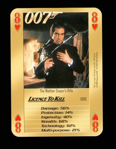 Playing card 007 bonds - x,