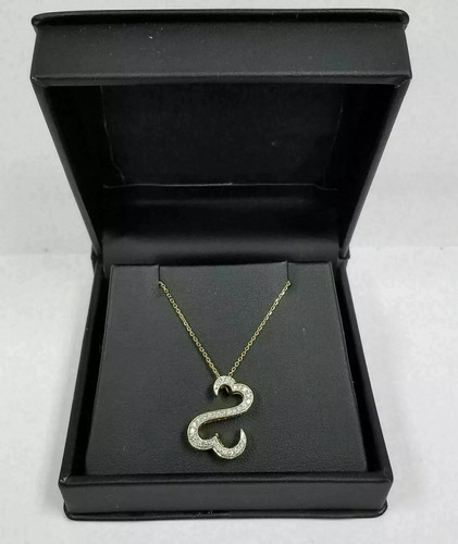 Ciondolo cuore diamante - ciondolo, 1,00