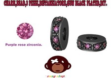 Charm,bead,3 pezzi,distanziatore,gun black plated,DIY,spacer,bracelet,collana,cz