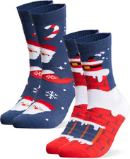 Calzini Natalizi Pacco Da 2 (Modello: Santa)
