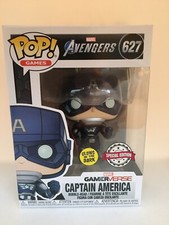 Funko Pop Vinyl Marvel Captain America 627 Special Edition GITD Gamerverse NEW