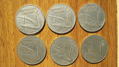 Lotto monete lire anni - lotto, 10