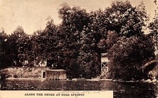Along The Shore At Cold Springs Hamilton Indiana c1910 Vintage Postcard