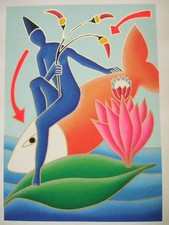 Giancarlo Montuschi serigrafia polimaterica .50x70