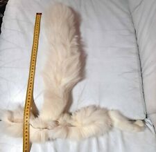 Coda volpe color avorio pelliccia vera pezzi ritagli