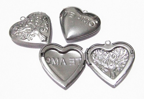 1pz ciondolo portafoto cuore - 1pz,