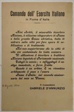 FIUME G.D’ANNUNZIO COMANDO