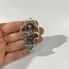 acqua santa italiana vintage in argento massiccio con Madonna, marcata