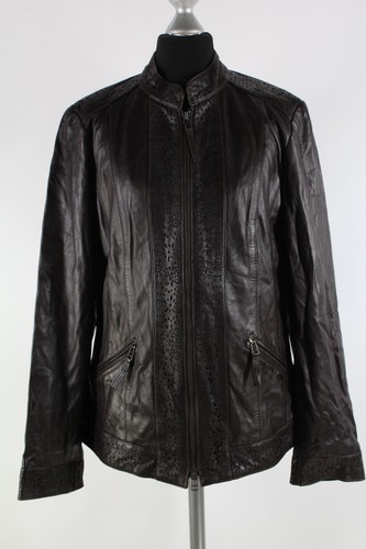 Giacca pelle marrone bonita - marrone,