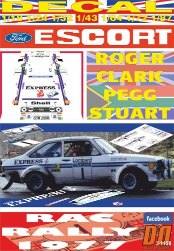 Decal ford escort 1800 mk - decal,