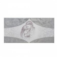 quadri capezzali Quadro Sacra Famiglia con tende argento Idee regalo