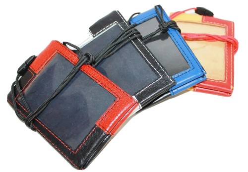 Porta tesserino vera pelle - ,