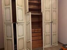 armadio in legno massello stile veneziano colore beig a sei ante doppia stagione