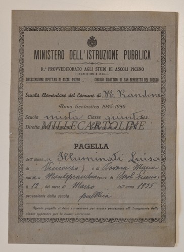 Pagella ascoli piceno - pagella, anno
