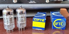 12ax7 ecc83  CIFTE  silver plate   2 valvole  new   NOS NUOVE very rare