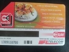 SCHEDA TELEFONICA COLLEZIONE CASSATA SICILIANA 5.0 LIRE ANNO 2001