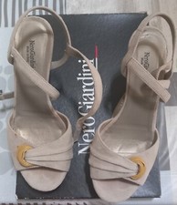 SANDALO DONNA SCAMOSCIATO CON PUNTA APERTA NERO GIARDINI N.36