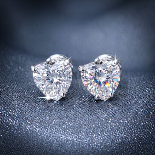 Orecchini perno moissanite - a,