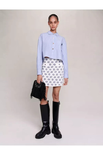Gonna maglia monogrammata - gonna, in