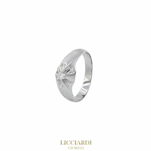 Anello solitario uomo - , oro