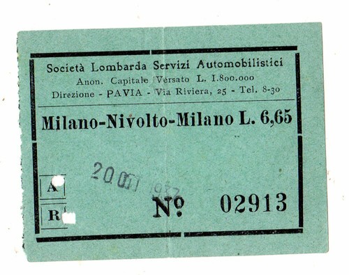 Biglietto societa lombarda - societa',