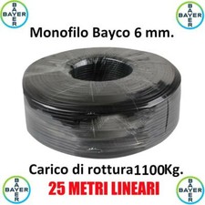 Monofilo 25 Metri  Bayco 6 mm Tirante Antenne Tralicci Bayer Indistruttibile