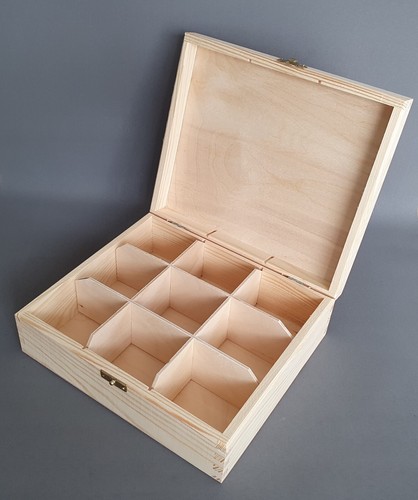 Scatola media legno con - media, 9