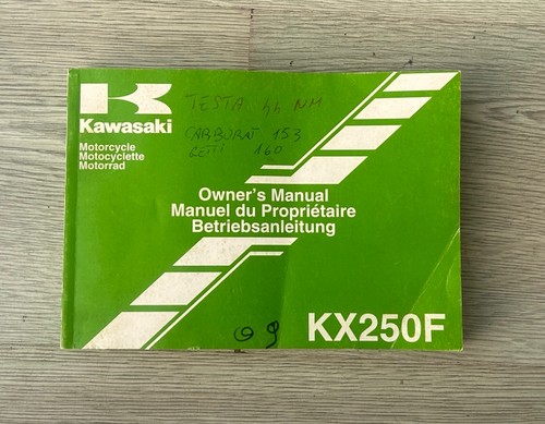Manuale kawasaki kxf 250 - manuale,