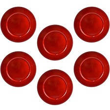 Set di 6 Sotto piatti rossi
