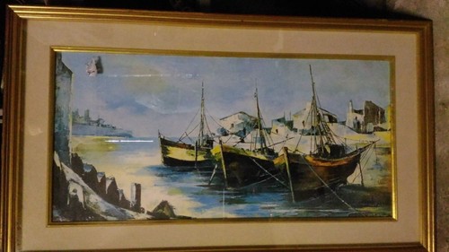 Quadro dipinto con cornice - quadro, e