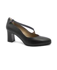 MELLUSO X5213 nero scarpe donna decolletè pelle tacco cinturino