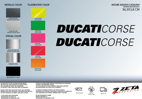 Adesivi carena ducati corse - adesivi,