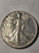 1987 silver eagle 1 dollaro - silver,