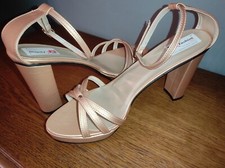 Fatto a Mano Pelle Colori Multipli Sandali Tacchi 12cm New Bolingier Taglia