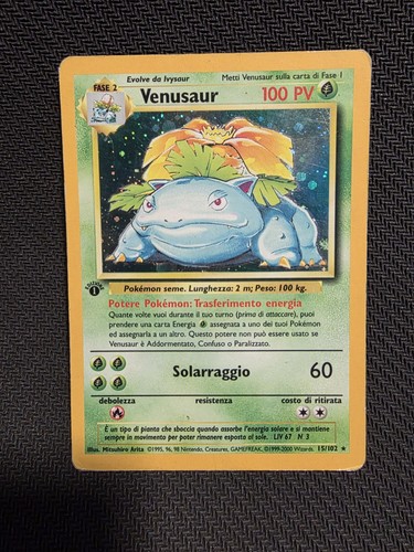 1st edition venasaur ungraded - venasaur,