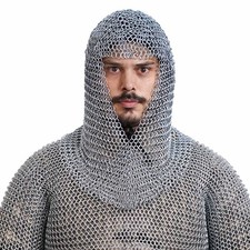 Camaglio medievale acciaio con