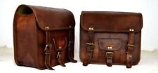 2 borse uomo vera mano vintage pelle marrone messenger tracolla valigetta