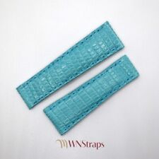 Cinturino Spezzoni in Lucertola azzurro per Rolex Datejust 41mm 21/18 115-75