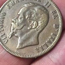 MONETA DA 10 CENTESIMI RAME - VITTORIO EMANUELE II - 1863