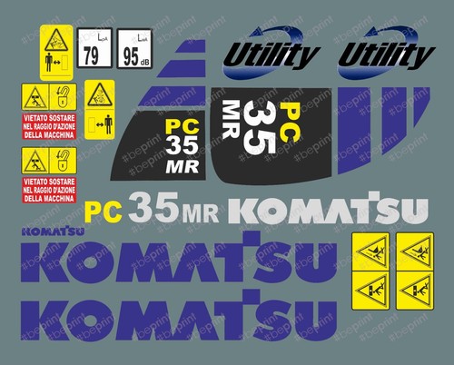 Komatsu pc35mr decalcomania - komatsu,