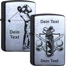 Zippo Golf Sport incisione a scelta il tuo testo personalizzato golf giocatore sacca golf