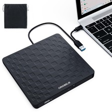 ORIGBELIE Masterizzatore DVD Esterno USB 3.0 Type-C 13mm Ultra Slim CD (P0w)